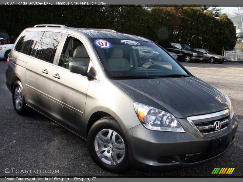 Nimbus Gray Metallic / Gray 2007 Honda Odyssey EX-L