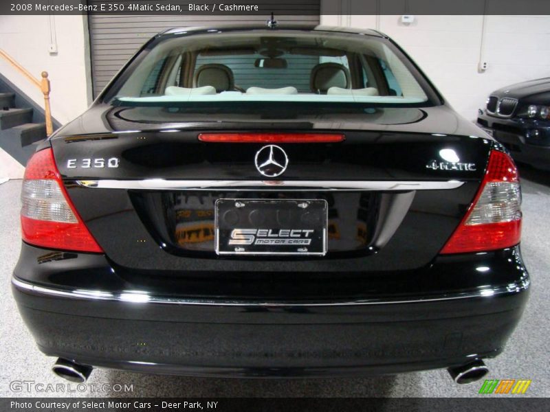 Black / Cashmere 2008 Mercedes-Benz E 350 4Matic Sedan