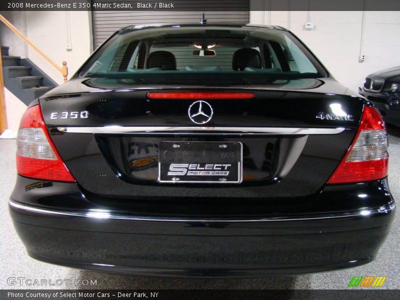 Black / Black 2008 Mercedes-Benz E 350 4Matic Sedan