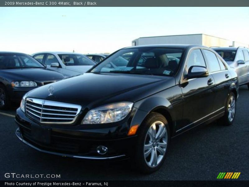 Black / Black 2009 Mercedes-Benz C 300 4Matic