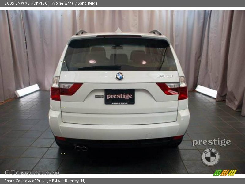 Alpine White / Sand Beige 2009 BMW X3 xDrive30i