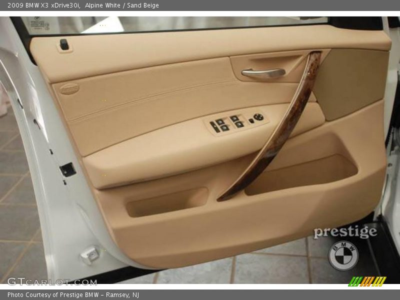 Alpine White / Sand Beige 2009 BMW X3 xDrive30i