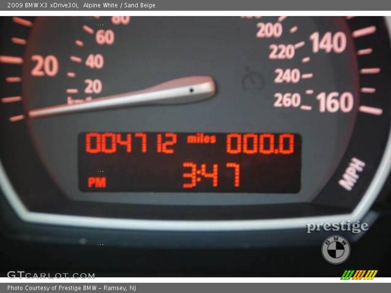 Alpine White / Sand Beige 2009 BMW X3 xDrive30i