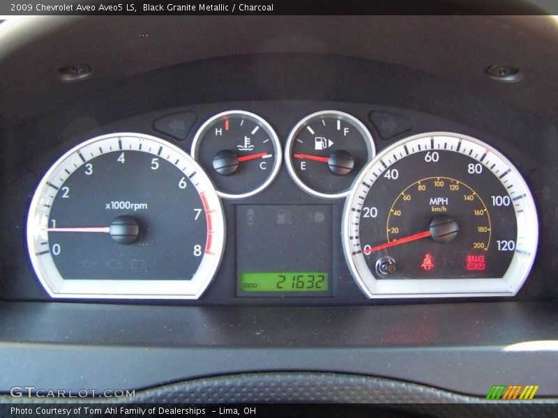 Black Granite Metallic / Charcoal 2009 Chevrolet Aveo Aveo5 LS