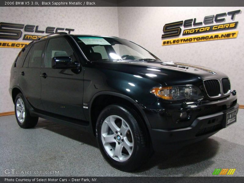 Black Sapphire Metallic / Black 2006 BMW X5 3.0i