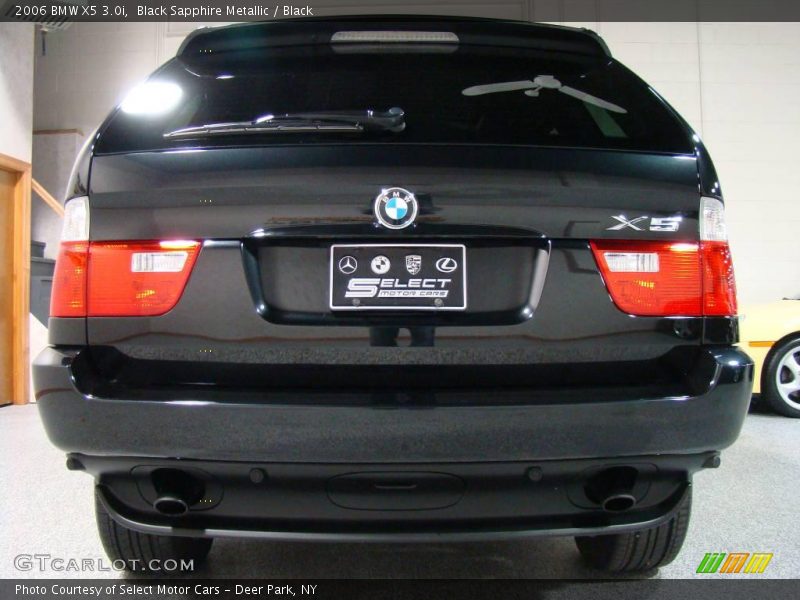 Black Sapphire Metallic / Black 2006 BMW X5 3.0i