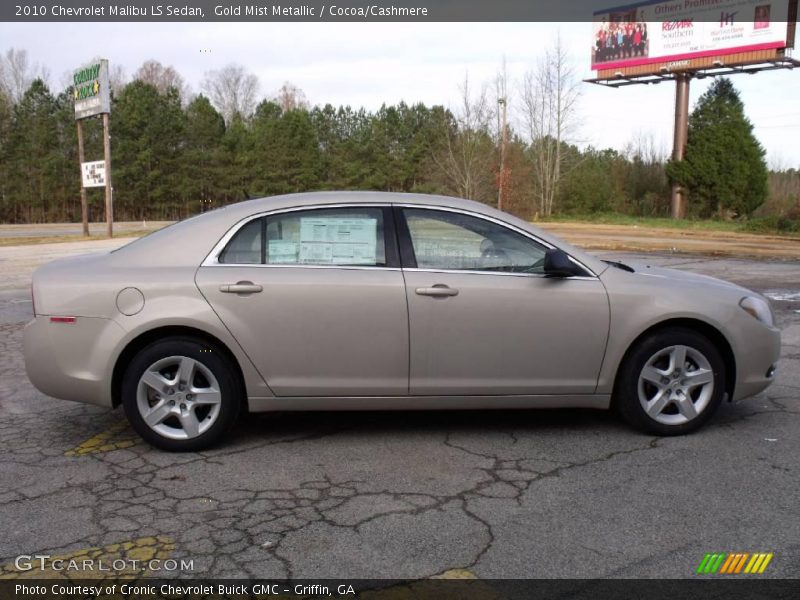 Gold Mist Metallic / Cocoa/Cashmere 2010 Chevrolet Malibu LS Sedan