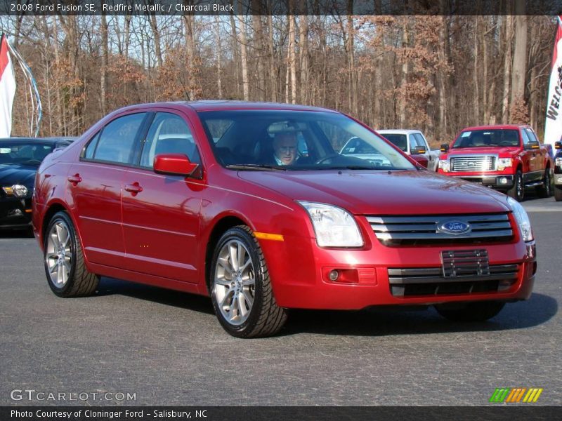 Redfire Metallic / Charcoal Black 2008 Ford Fusion SE