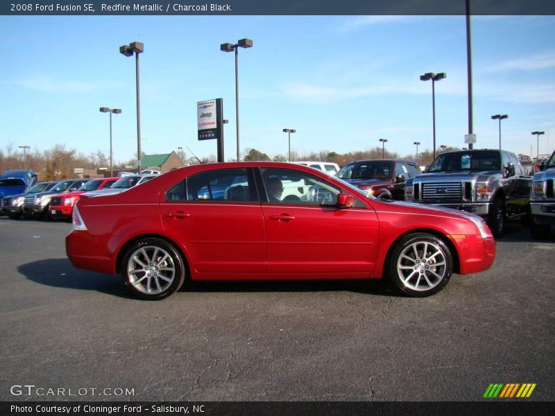 Redfire Metallic / Charcoal Black 2008 Ford Fusion SE