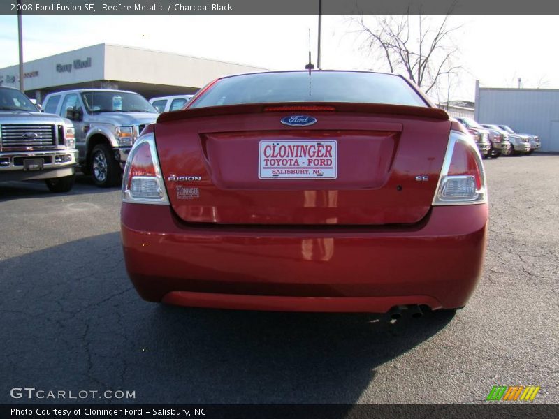 Redfire Metallic / Charcoal Black 2008 Ford Fusion SE