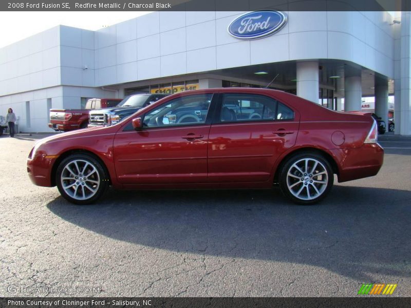 Redfire Metallic / Charcoal Black 2008 Ford Fusion SE