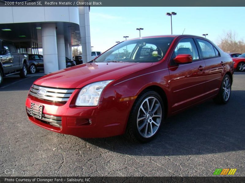 Redfire Metallic / Charcoal Black 2008 Ford Fusion SE