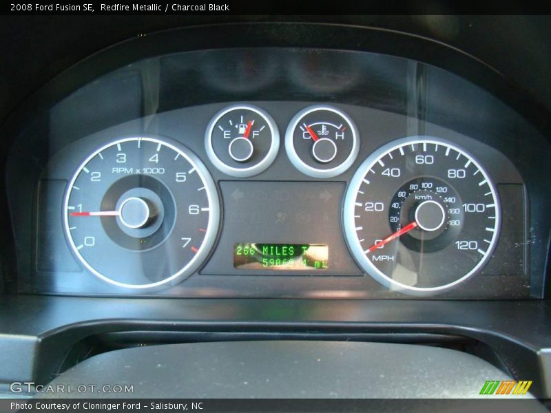 Redfire Metallic / Charcoal Black 2008 Ford Fusion SE