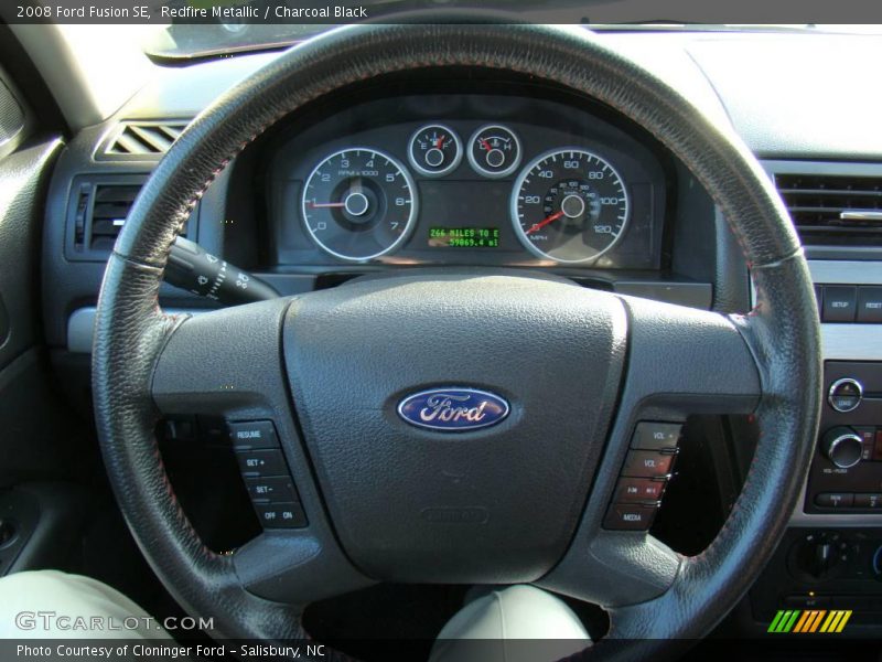 Redfire Metallic / Charcoal Black 2008 Ford Fusion SE