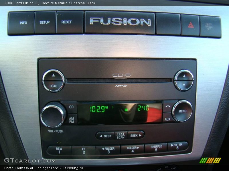 Redfire Metallic / Charcoal Black 2008 Ford Fusion SE