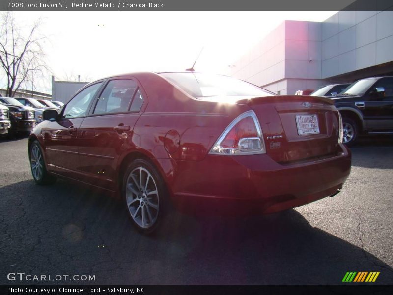 Redfire Metallic / Charcoal Black 2008 Ford Fusion SE