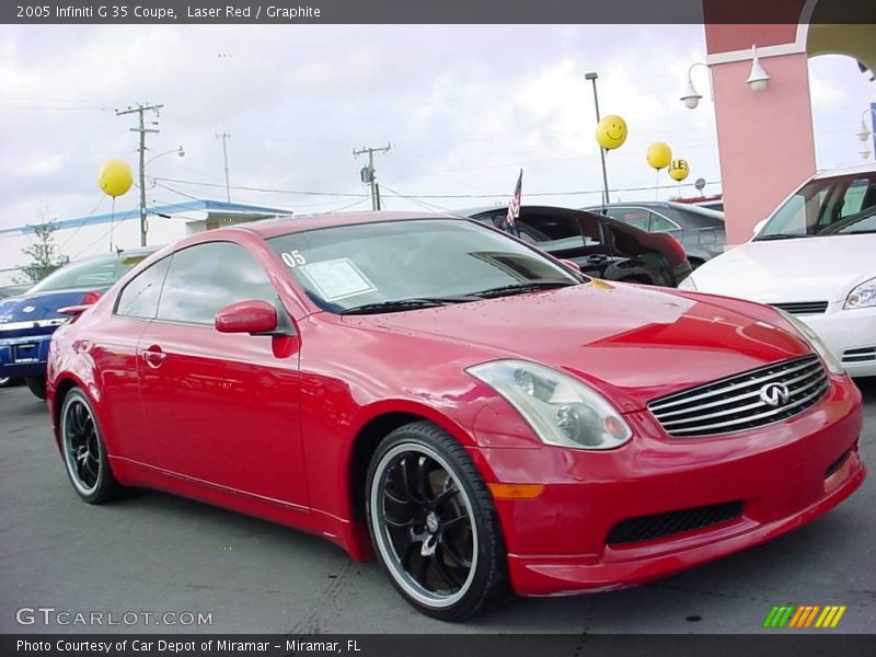 Laser Red / Graphite 2005 Infiniti G 35 Coupe