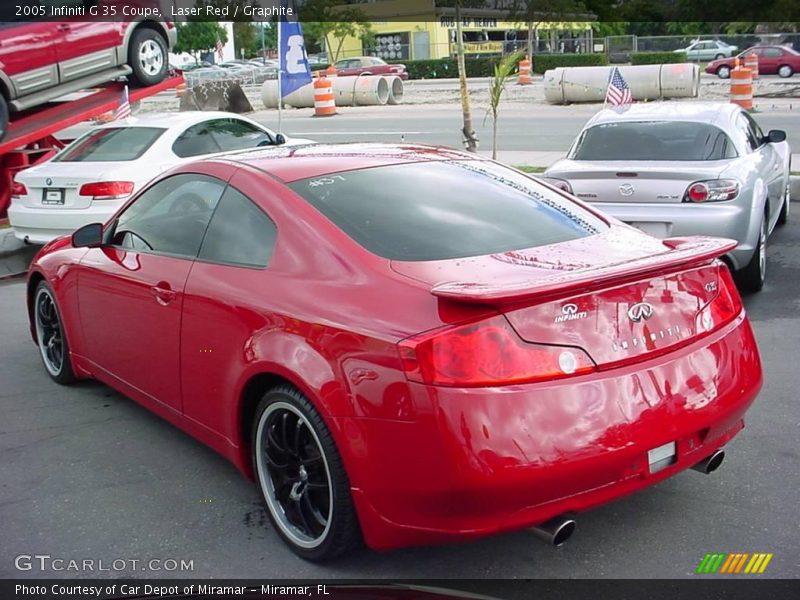 Laser Red / Graphite 2005 Infiniti G 35 Coupe
