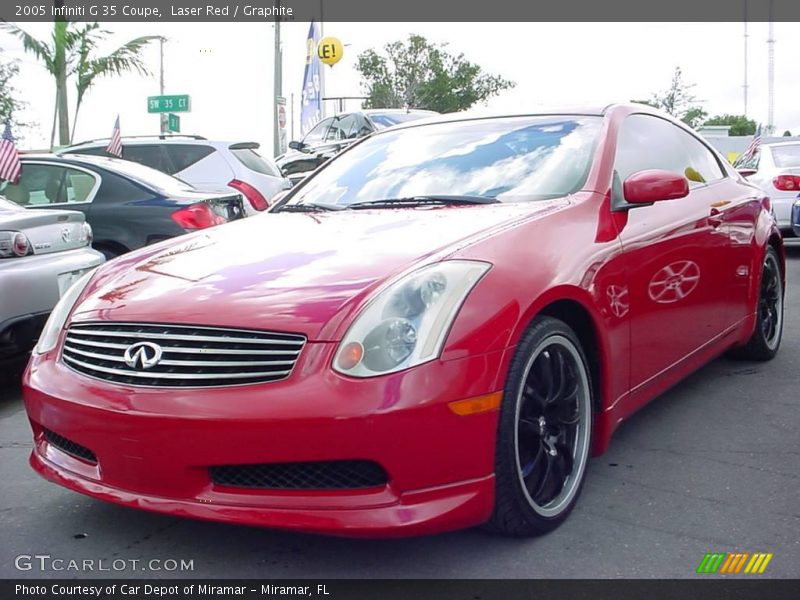 Laser Red / Graphite 2005 Infiniti G 35 Coupe