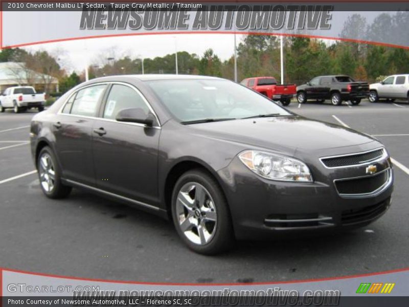 Taupe Gray Metallic / Titanium 2010 Chevrolet Malibu LT Sedan