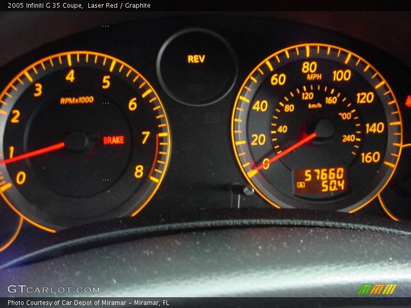Laser Red / Graphite 2005 Infiniti G 35 Coupe