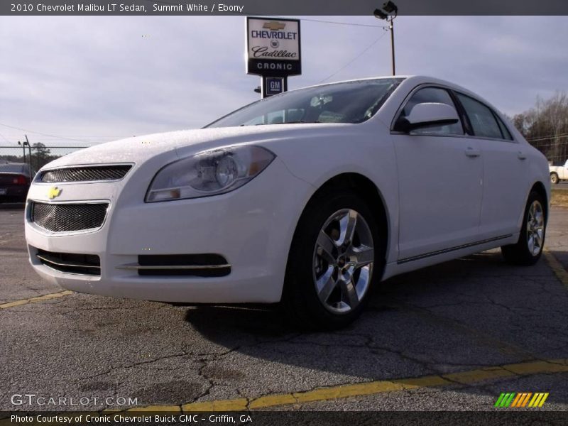 Summit White / Ebony 2010 Chevrolet Malibu LT Sedan