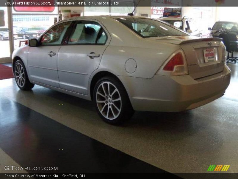 Brilliant Silver Metallic / Charcoal Black 2009 Ford Fusion SE Sport