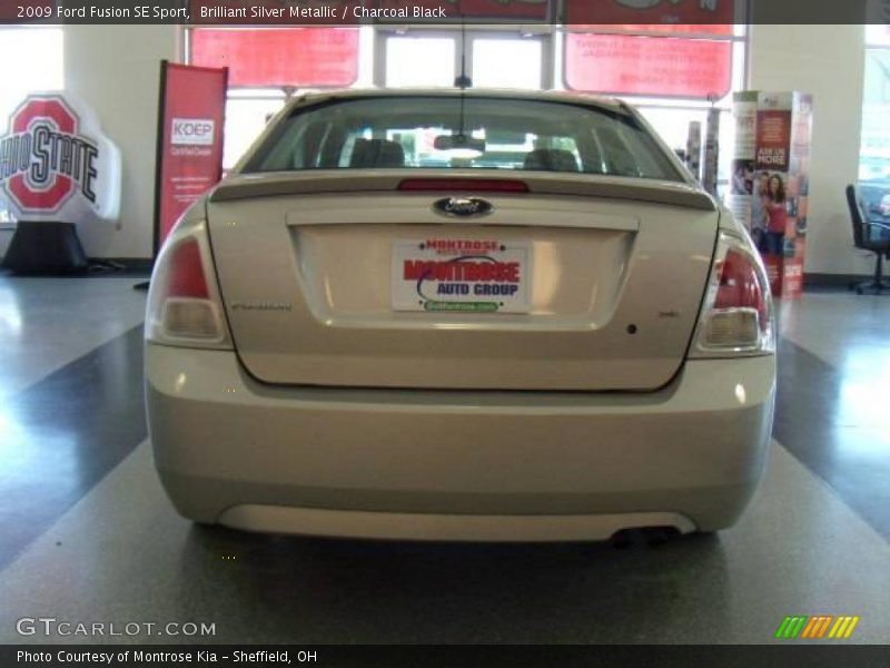 Brilliant Silver Metallic / Charcoal Black 2009 Ford Fusion SE Sport