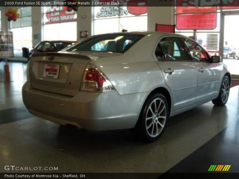 Brilliant Silver Metallic / Charcoal Black 2009 Ford Fusion SE Sport