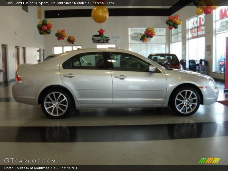 Brilliant Silver Metallic / Charcoal Black 2009 Ford Fusion SE Sport