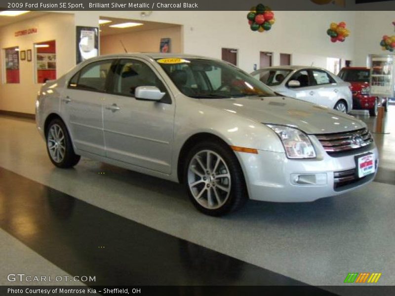 Brilliant Silver Metallic / Charcoal Black 2009 Ford Fusion SE Sport
