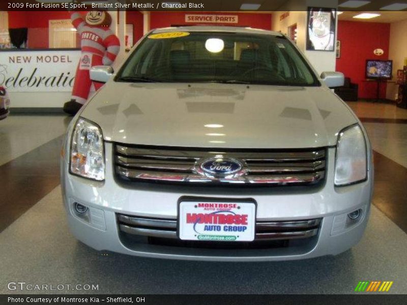 Brilliant Silver Metallic / Charcoal Black 2009 Ford Fusion SE Sport