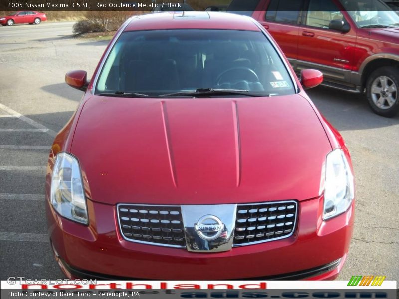 Red Opulence Metallic / Black 2005 Nissan Maxima 3.5 SE
