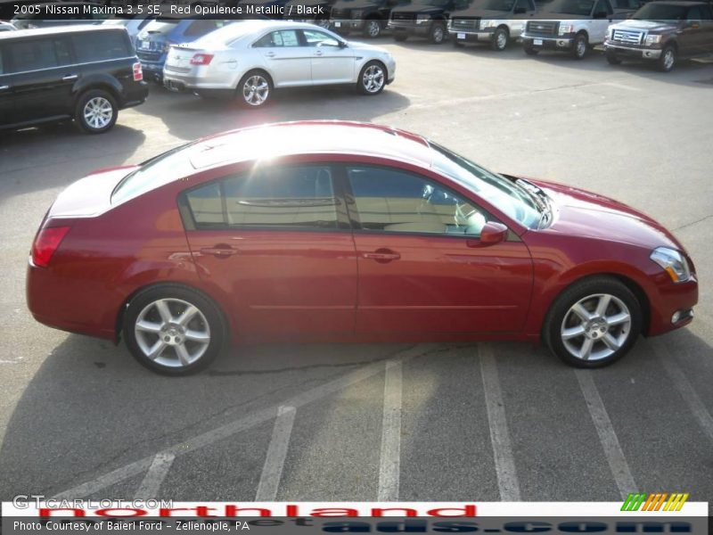 Red Opulence Metallic / Black 2005 Nissan Maxima 3.5 SE