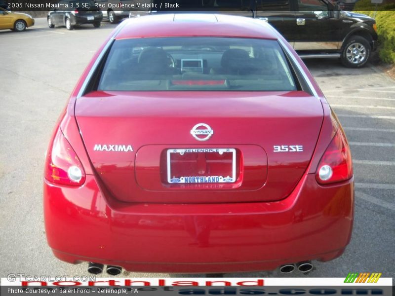 Red Opulence Metallic / Black 2005 Nissan Maxima 3.5 SE