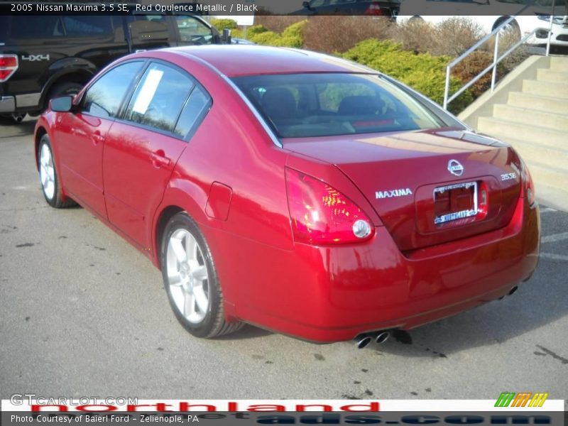 Red Opulence Metallic / Black 2005 Nissan Maxima 3.5 SE