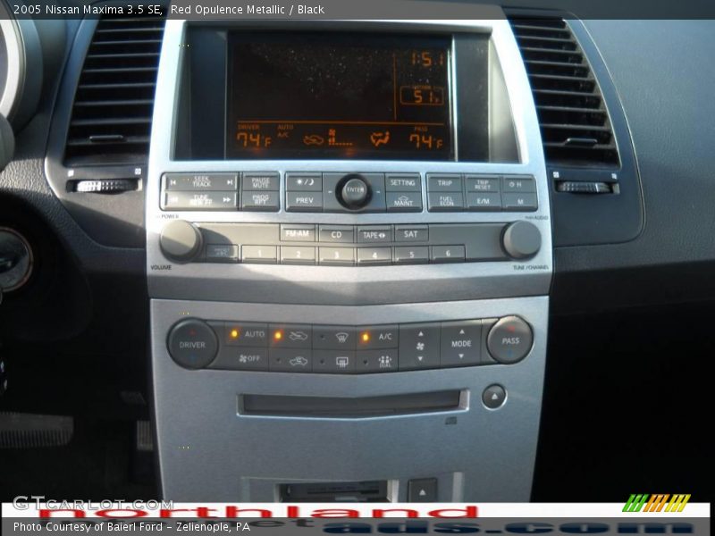 Red Opulence Metallic / Black 2005 Nissan Maxima 3.5 SE