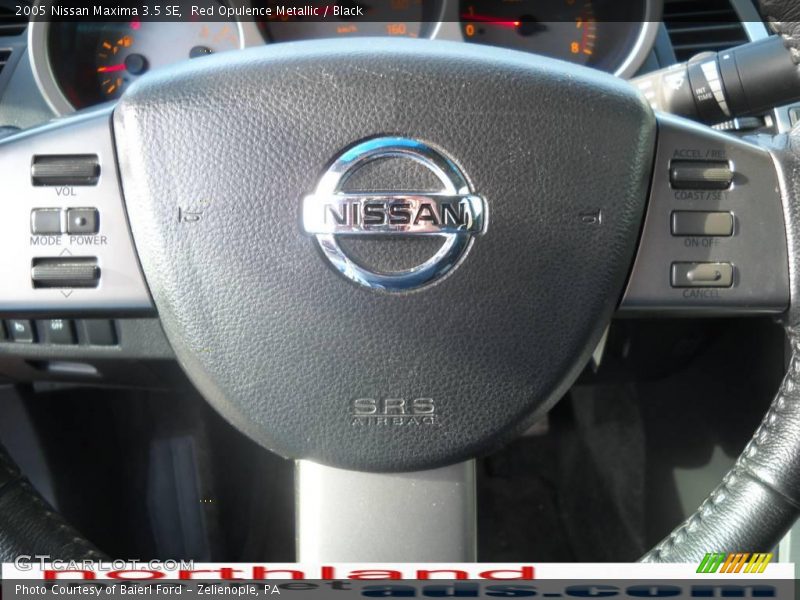 Red Opulence Metallic / Black 2005 Nissan Maxima 3.5 SE