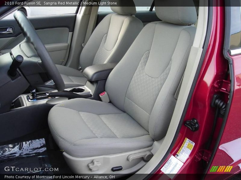 Sangria Red Metallic / Medium Light Stone 2010 Ford Fusion SE