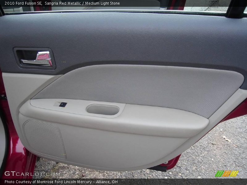 Sangria Red Metallic / Medium Light Stone 2010 Ford Fusion SE