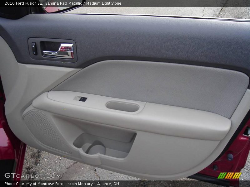 Sangria Red Metallic / Medium Light Stone 2010 Ford Fusion SE