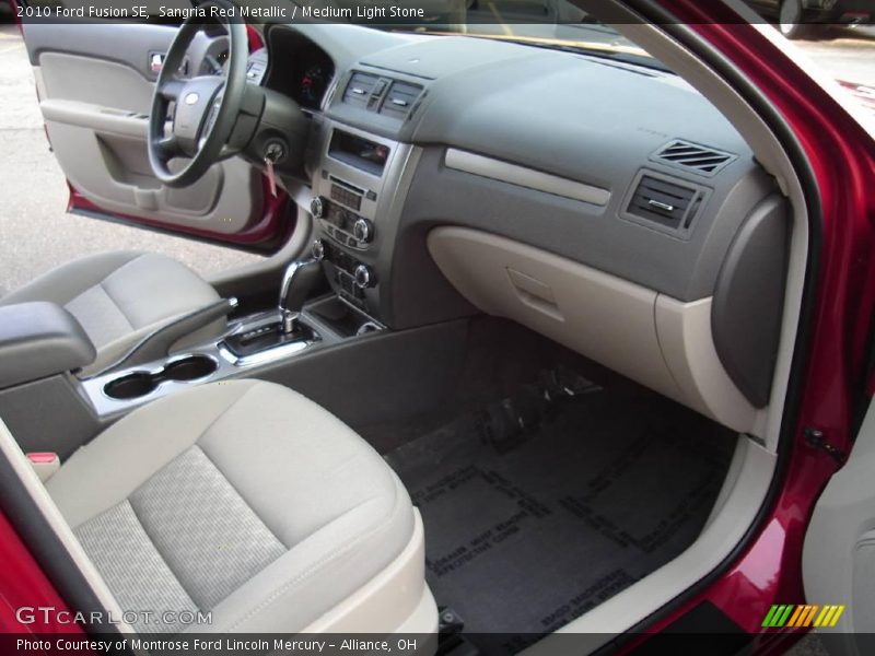 Sangria Red Metallic / Medium Light Stone 2010 Ford Fusion SE