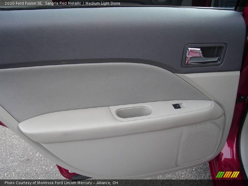 Sangria Red Metallic / Medium Light Stone 2010 Ford Fusion SE