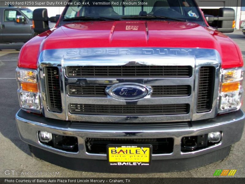 Vermillion Red / Medium Stone 2010 Ford F250 Super Duty FX4 Crew Cab 4x4