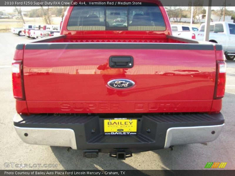 Vermillion Red / Medium Stone 2010 Ford F250 Super Duty FX4 Crew Cab 4x4