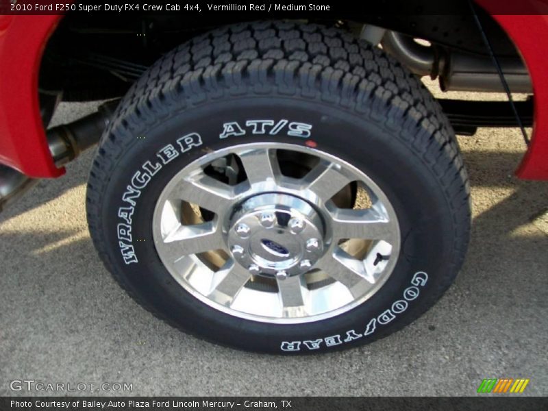 Vermillion Red / Medium Stone 2010 Ford F250 Super Duty FX4 Crew Cab 4x4