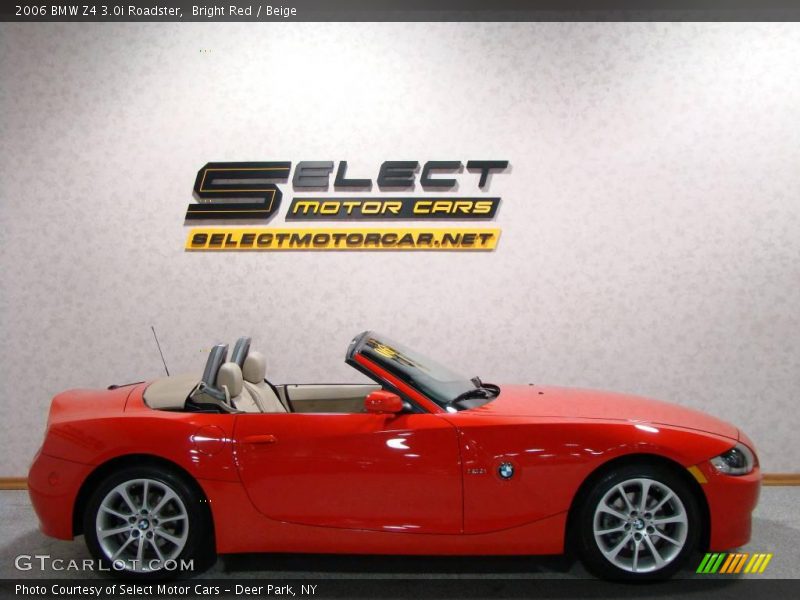 Bright Red / Beige 2006 BMW Z4 3.0i Roadster