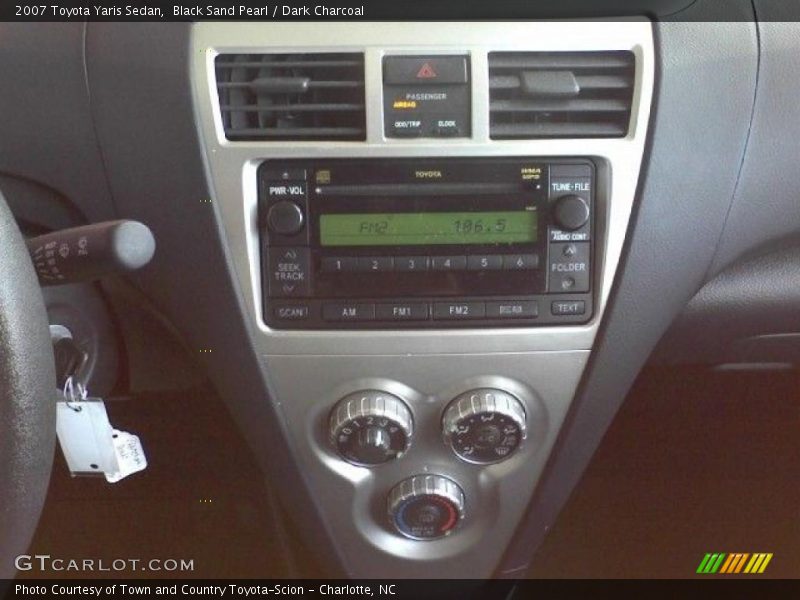 Black Sand Pearl / Dark Charcoal 2007 Toyota Yaris Sedan