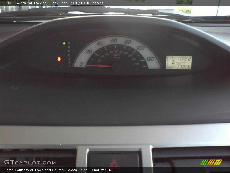 Black Sand Pearl / Dark Charcoal 2007 Toyota Yaris Sedan