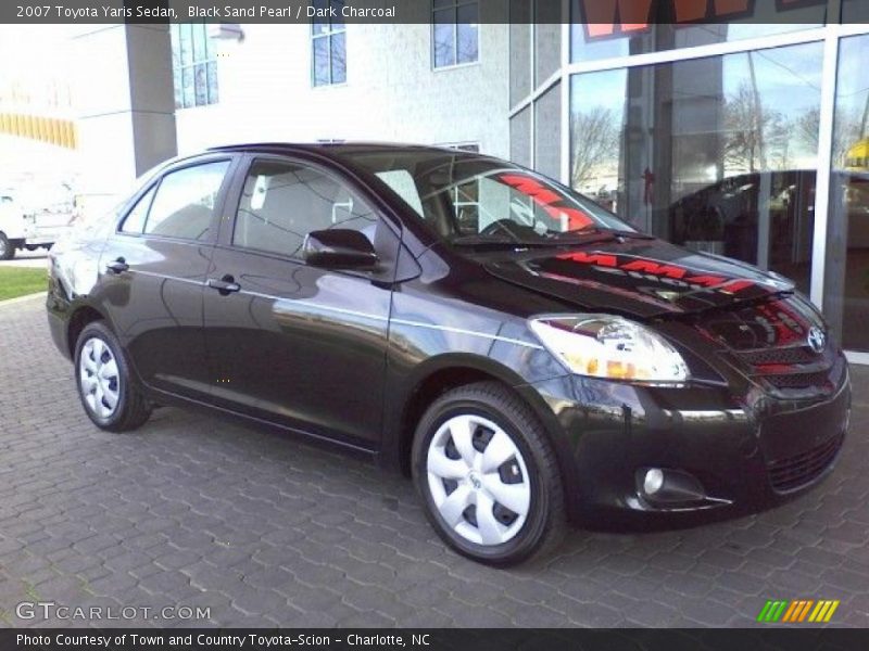 Black Sand Pearl / Dark Charcoal 2007 Toyota Yaris Sedan